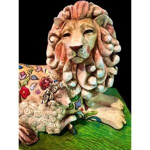 Jim Shore Heartwood Creek Lion & Lamb-Peace and Love Figurine-2005324-Enesco